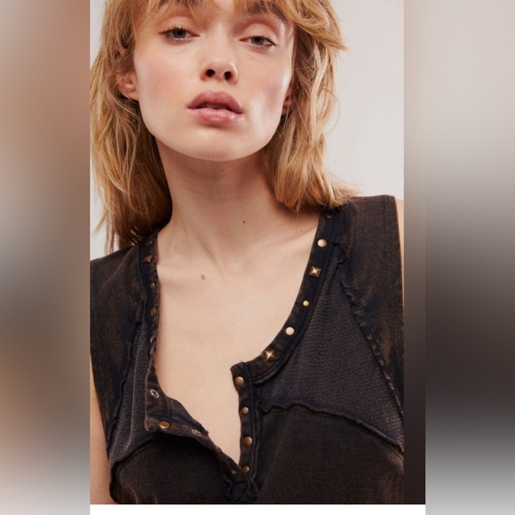 We the free Good luck embellished tank black M - Picture 7 of 8